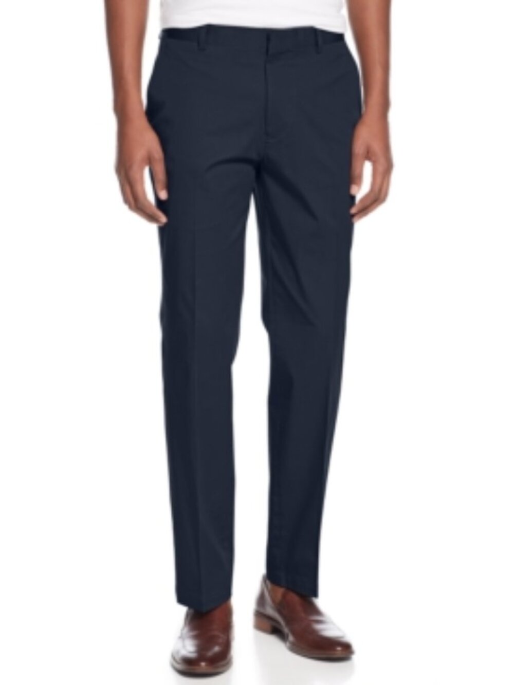 Mens Pants Navy 36x30 Slim Fit Flat Front Straight Leg 36 NWT